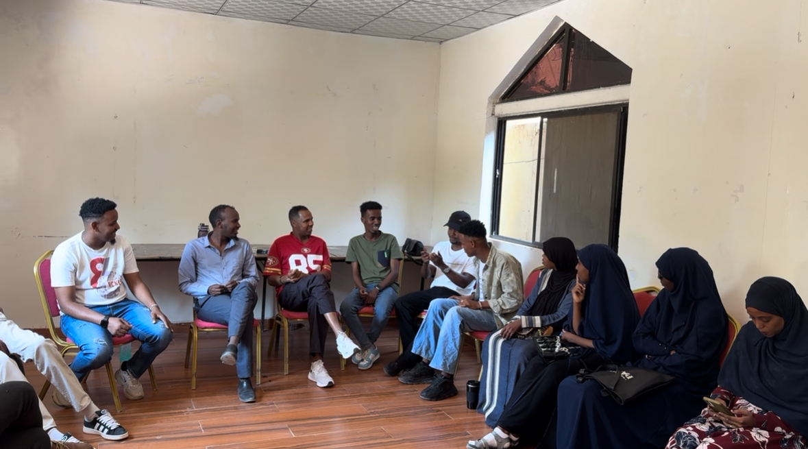 Another workshop discussion circle at the Hargeisa Cultural Center